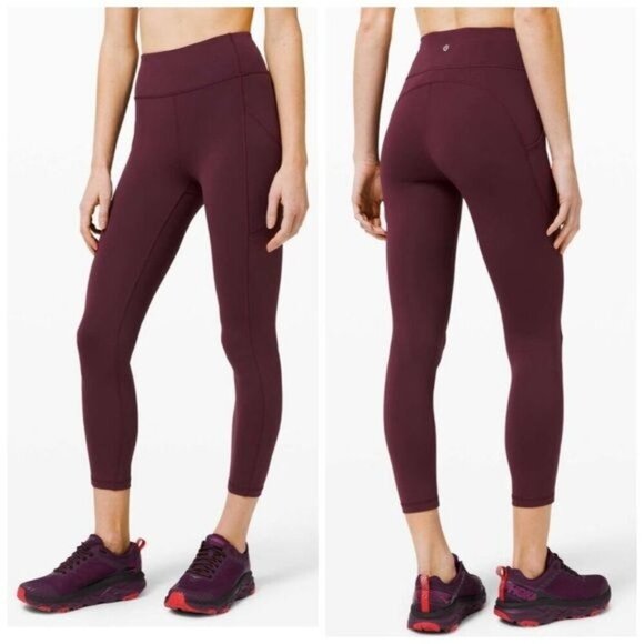 Lululemon Invigorate High-Rise Legging 25"Cassis Burgundy Size 2 - Picture 1 of 14